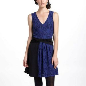 Anthropologie Leifnotes Blue and Black Sleeveless dress